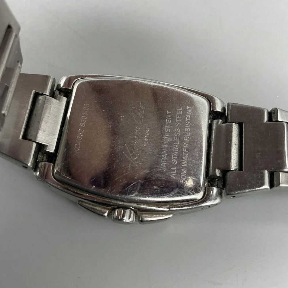 Kenneth Cole Womens Watch 29mm Silver Tone Stainless Bracelet New Battery 6.25